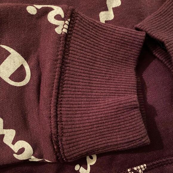 Champion Purple Logo Hoodie Kids Medium - Picture 2 of 3